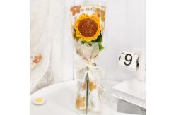 China Finished wool flower, hand-knitted flower, sunflower, sunflower, artificial flower, artificial flower supplier