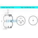 212mm Height 2B2500 Double Convoluted Air Spring For Car Renovation