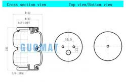 China 212mm Height 2B2500 Double Convoluted Air Spring For Car Renovation supplier