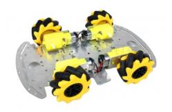 China Aluminum Alloy RC Robot Car Chassis With Mecanum Wheel supplier