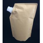 Biodegradable Foil Custom Printed Stand Up Pouches Waterproof Liquid Kraft Paper Spout Pouch for sale