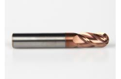 China Spiral HRC45 Ball Nose Drill Bit / Micrograin Solid Carbide Router Bits supplier