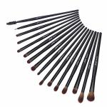 Jessup Precision 16pcs Eye Makeup Brush Set Black Paint Spraying