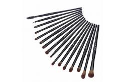 China Jessup Precision 16pcs Eye Makeup Brush Set Black Paint Spraying supplier