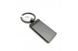 China Customizable Metal Keychain Holder with Black Gun Finish and MOQ of 500 supplier
