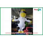Customized White Yellow Inflatable Model Cows / Bear Shaped For Amusement Park for sale