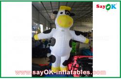 China Customized White Yellow Inflatable Model Cows / Bear Shaped For Amusement Park supplier
