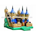 Hot Rental Inflatable Dry Slide With Bouncy Castle For Children Park Games for sale