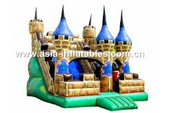 China Hot Rental Inflatable Dry Slide With Bouncy Castle For Children Park Games supplier