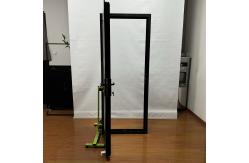 China Aluminium Hinged Doors  Customized Hinge Door Manual Shutter Double Temper Glass supplier
