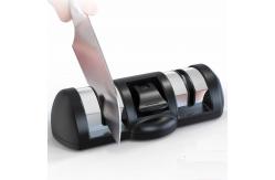 China Universal Black Manual Professional Knife Sharpener Stainless Steel With Suction Pad supplier