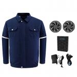 Dark Blue Air Conditioned Shirts Quick Dry Air Conditioning Jacket for sale