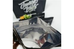 China Aluminum Foil Zip Lock Plastic Bags Black Matte Rotogravure Printing With Window supplier