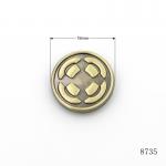 19mm Zinc Alloy Rivet OEM ODM Cap Rivet With Custom Embossed Logo for sale