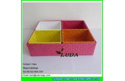 China LDKZ-044  Fasion steel frame storage box pp strap woven storage basket for organization supplier