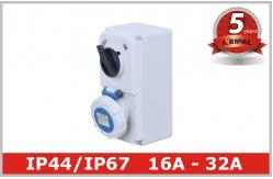 China Three phase IP67 Interlocked Switch Socket Industrial Receptacles supplier