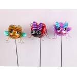 Outdoor Solar Garden Ornament With LED Light Bees Butterflies Ladybugs for sale