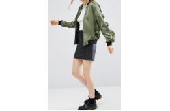 China Blank Ruffle Satin Ma1 Bomber Jacket With Pocket OEM Service Available supplier