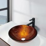 145mm Tempered Glass Sink Bathroom Countertop No Hole Scratch Resistance With Foil for sale