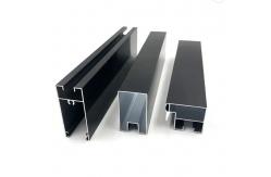 China Slim Aluminium Sliding Window Profile Matt Black And Bronze Aluminium Profile Section supplier