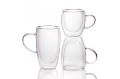 China Clear High Borosilicate Double Insulated Glass Cups Mug In Bulk 250ml supplier