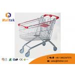 V  Foot Type Supermarket Shopping Trolley Galvanization Surface for sale