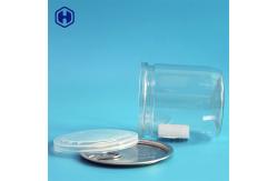 China Easy Open Ends Clear Plastic Cans Stackable Airtight Plastic Round Jar supplier