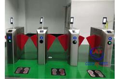 China 4 Passage Lane Temperature Face Detection ESD Flap Barrier Gate supplier