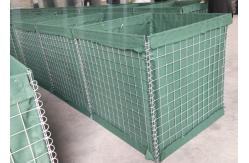 China 300g Green Geotextile Lined Hesco Defensive Barrier 4.0mm Wire Mesh supplier