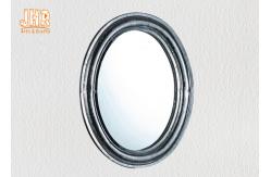 China Oval Industrial Style Fiberglass Furniture Silver Mosaic Glass Framed Wall Mirror supplier
