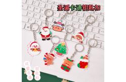 China Christmas Festival Acrylic Keychain with Metal Ring Attachment and Cute Snowman Charms supplier