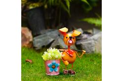 China Handcrafted Metal Dogs Garden Ornaments With ODM/OEM Service supplier