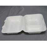 9X6 Compostable Biodegradable Bagasse Food Box 3 Compartment for sale