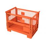 Secure Locking System Collapsible Pallet Cage / Pallet Cages Galvanized Finish Load Bearing Capacity for sale