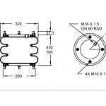 DUNLOP SP 2666NB PNEUMATIS DB12315 Industrial Air Spring Firestone Bags W01-R58-4037