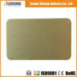 CE 1250mm*3050mm Mirror Finish Ingot Gold ACM Sign Panels for sale