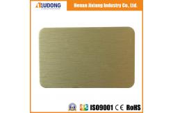China CE 1250mm*3050mm Mirror Finish Ingot Gold ACM Sign Panels supplier