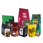 Custom Plastic Coffee Beans Bag Heat Sealing Aluminum Foil Mylar Bag OEM for sale