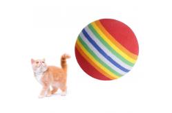 China Interactive Elastic Material Rainbow Ball Pets Toy Silently Teasing Cats supplier