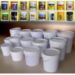 Industrial White Lubricant Bucket Square/Round/Rectangle 20L Capacity PP/HDPE Oil Container for sale