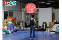 China 0.8m Inflatable Backpack Balloon LED Walking Advertising Ball For Advertising supplier