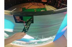 China Quickly install Flexible LED Screen Video Advertising Curved Cylinder Display P4 supplier