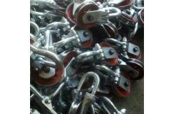 China 5 Ton Transmission Line Stringing Tools Steel Sheave Hoisting Point Block QHD supplier