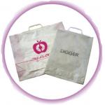 Eco - friendly Shopping Plastic Handle Bag With Hard Loop , Snap Button for sale