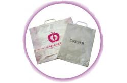 China Eco - friendly Shopping Plastic Handle Bag With Hard Loop , Snap Button supplier