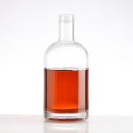 250ml 500ml Square Clear Empty Glass Bottles for Spirits Vodka Whiskey Rum Gin Embossed for sale