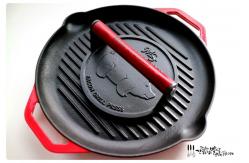 China Enamel Round Cast Iron Grill Pan supplier