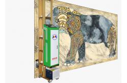 China Foldable 1 Printhead CMYK Automatic 1.7m UV Wall Printer supplier