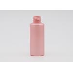 Flat Shoulder Pink PET 50ml Small Plastic Spray Bottles Refillable With Yellow Pump