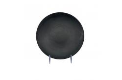 China Matte Black Round Plate Tasteless Melamine Plate Set Dinnerware supplier